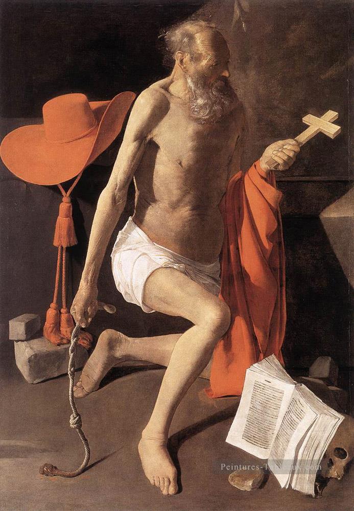 Pénitent St Jérôme chandelles Georges de La Tour Peintures à l'huile